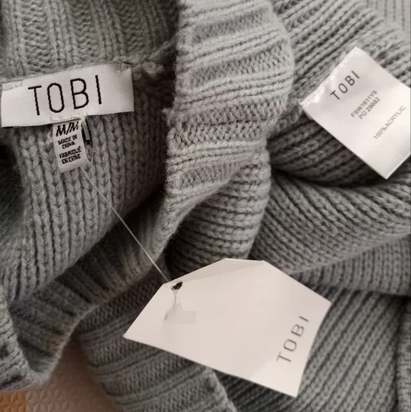 TOBI Mini Sweater Cutout Shoulder Dress size M - Picture 7 of 12